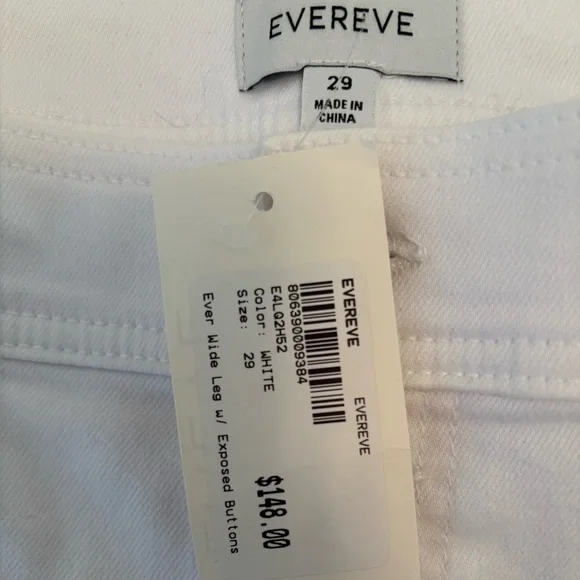 White Button-Fly Pants - Picture 2 of 6